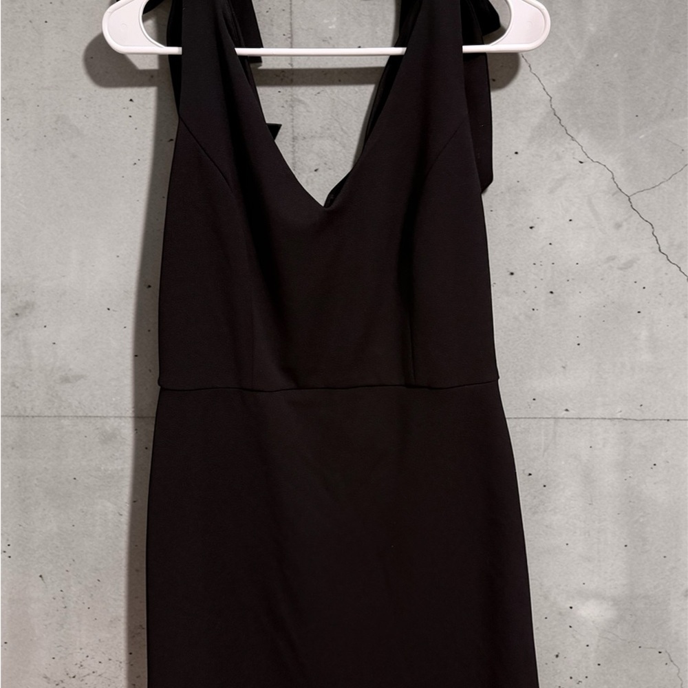 BCBGeneration Little Black Tie-Shoulder Mini Dress-NWT - Picture 2 of 7